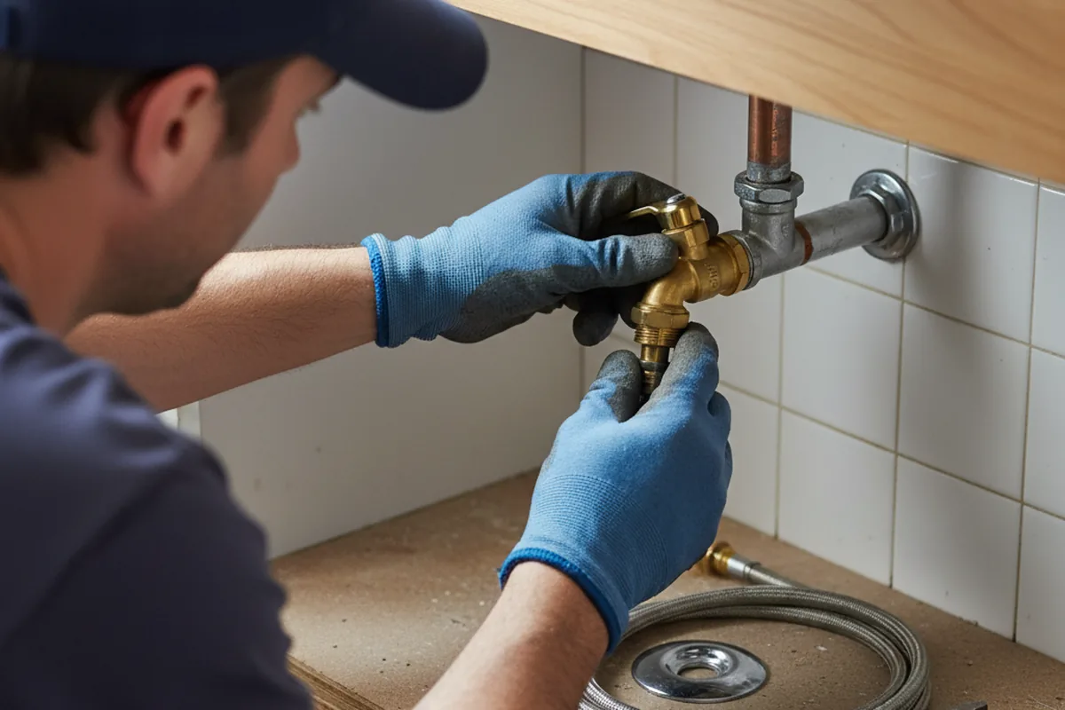 Shutoff valve and fitting work during Well Pump Repair in Oak Ridge